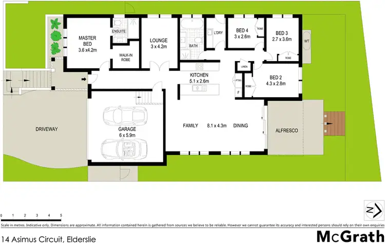 Floorplan of Homely house listing, 14 Asimus Circuit, Elderslie NSW 2570