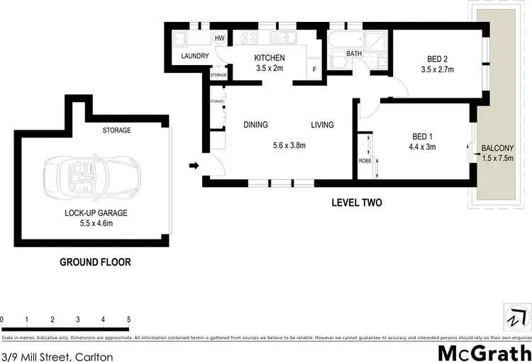 Floorplan of Homely apartment listing, 3/9 Mill Street, Carlton NSW 2218