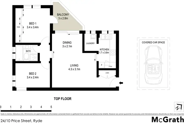 Floorplan of Homely apartment listing, 24/10 Price Street, Ryde NSW 2112