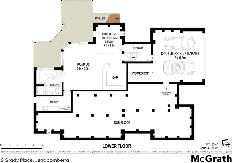Floorplan of Homely house listing, 5 Grady Place, Jerrabomberra NSW 2619