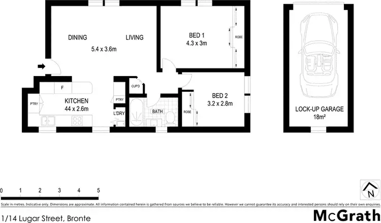 Floorplan of Homely apartment listing, 1/14 Lugar Street, Bronte NSW 2024