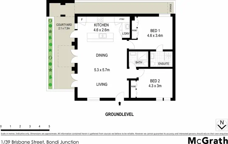 Floorplan of Homely apartment listing, 1/39 Brisbane Street, Bondi Junction NSW 2022