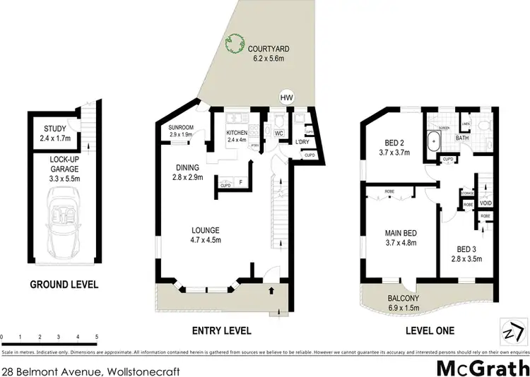 Floorplan of Homely townhouse listing, 28 Belmont Avenue, Wollstonecraft NSW 2065
