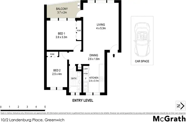 Floorplan of Homely apartment listing, 10/2 Landenburg Place, Greenwich NSW 2065