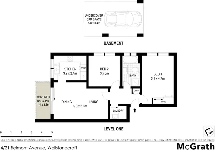 Floorplan of Homely apartment listing, 4/21 Belmont Avenue, Wollstonecraft NSW 2065