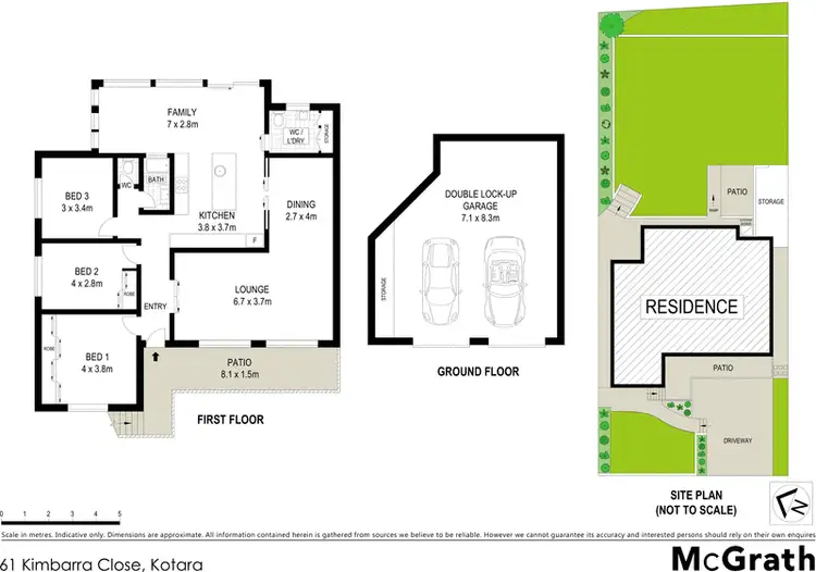 Floorplan of Homely house listing, 61 Kimbarra Close, Kotara NSW 2289