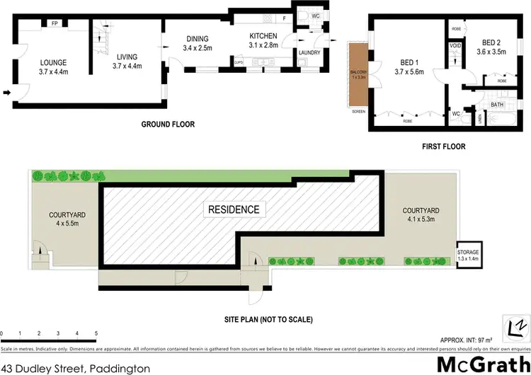Floorplan of Homely house listing, 43 Dudley Street, Paddington NSW 2021