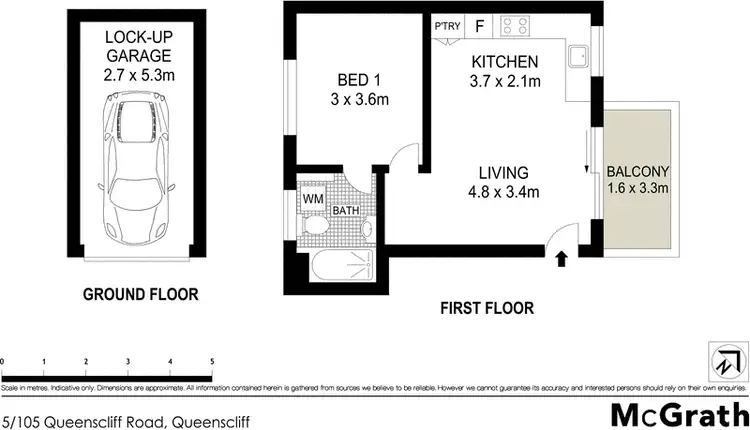 Floorplan of Homely apartment listing, 5/105 Queenscliff Road, Queenscliff NSW 2096