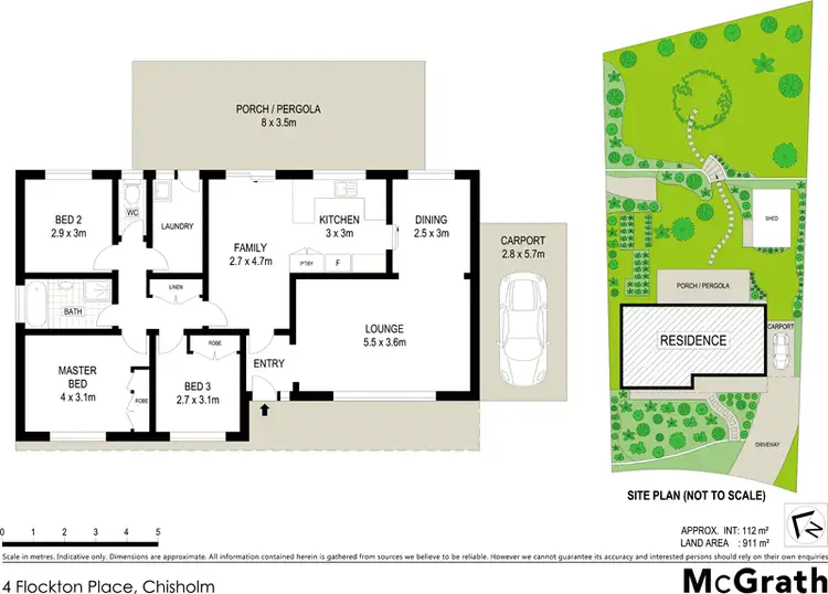Floorplan of Homely house listing, 4 Flockton Place, Chisholm ACT 2905