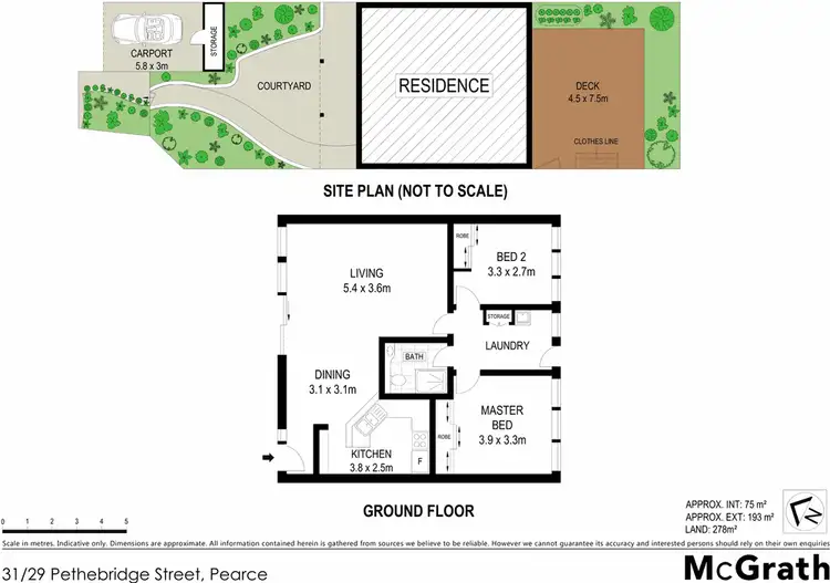 Floorplan of Homely townhouse listing, 31/29 Pethebridge Street, Pearce ACT 2607