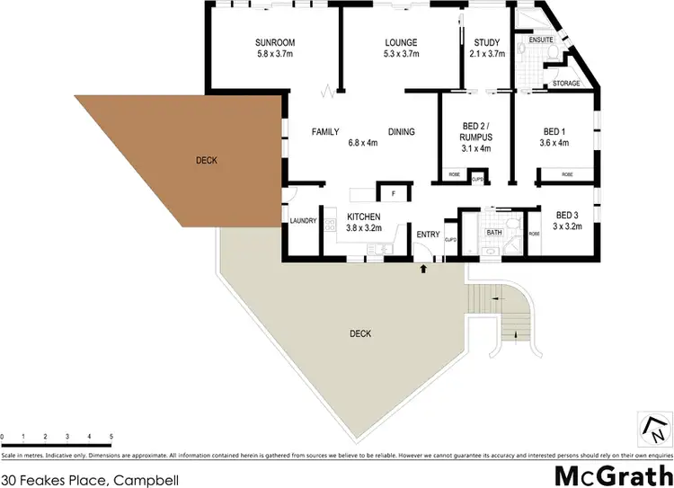 Floorplan of Homely house listing, 30 Feakes Place, Campbell ACT 2612