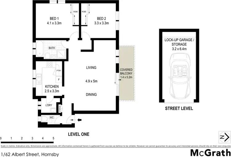 Floorplan of Homely apartment listing, 1/62 Albert Street, Hornsby NSW 2077