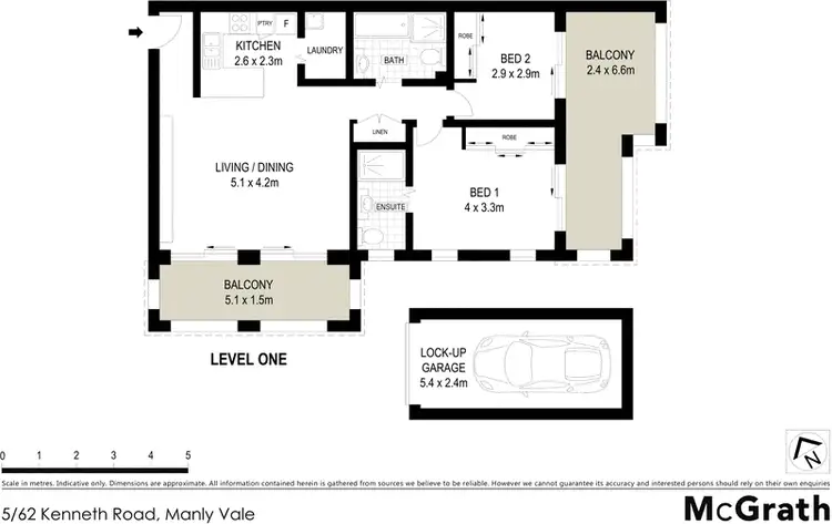 Floorplan of Homely apartment listing, 5/62 Kenneth Road, Manly Vale NSW 2093