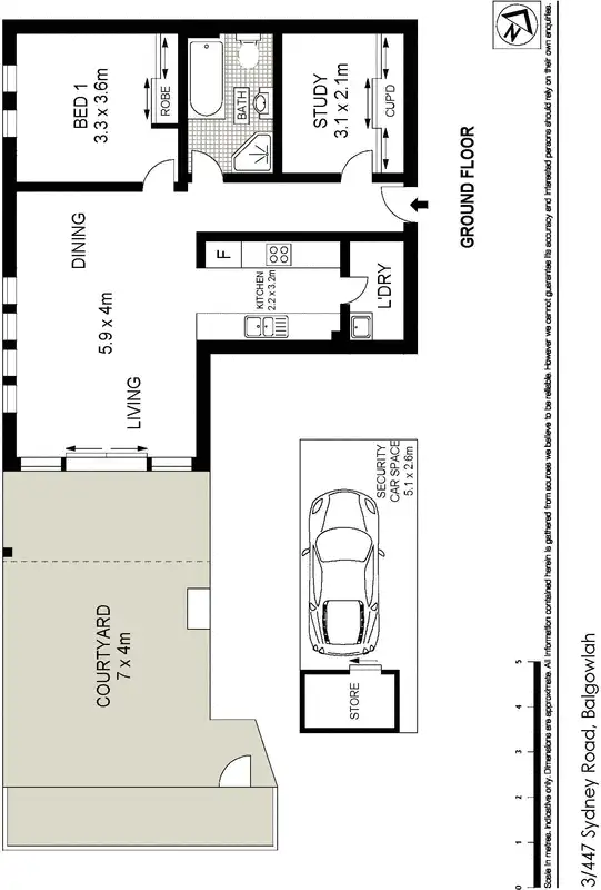 Floorplan of Homely apartment listing, 3/447 Sydney Road, Balgowlah NSW 2093