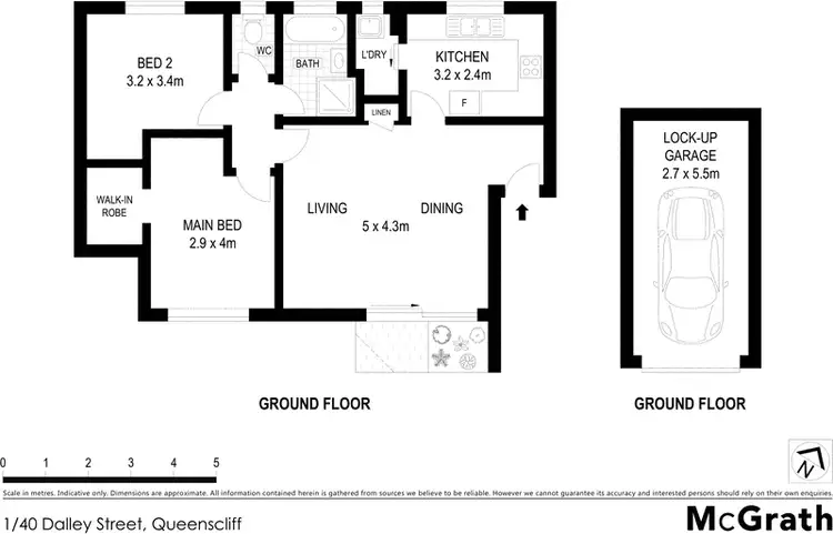 Floorplan of Homely apartment listing, 1/40 Dalley Street, Queenscliff NSW 2096
