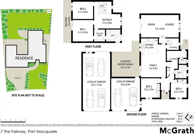 Floorplan of Homely house listing, 7 The Fairway, Port Macquarie NSW 2444