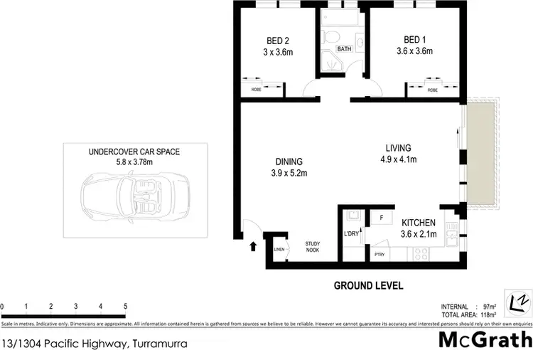 Floorplan of Homely apartment listing, 13/1304 Pacific Highway, Turramurra NSW 2074