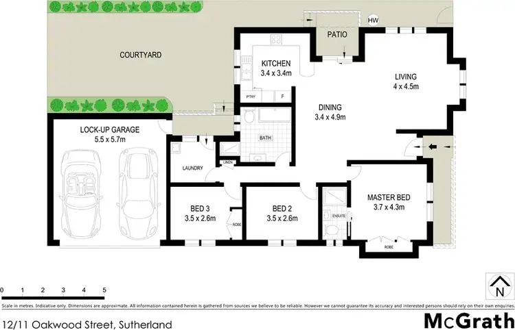 Floorplan of Homely villa listing, 12/11 Oakwood Street, Sutherland NSW 2232