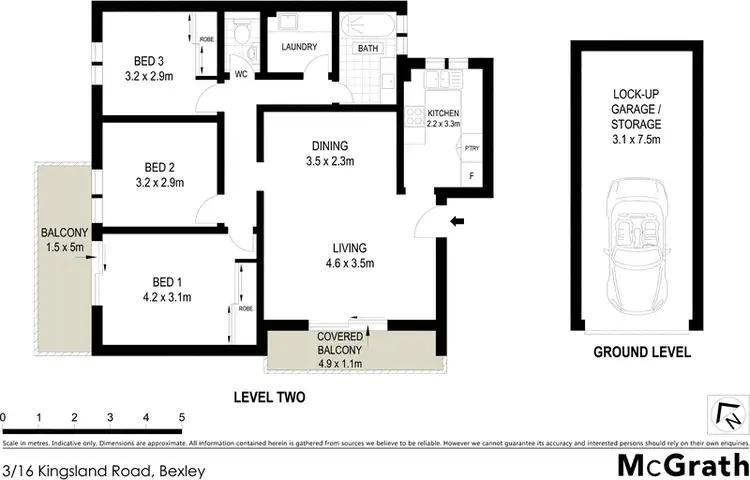 Floorplan of Homely apartment listing, 3/16 Kingsland Road, Bexley NSW 2207