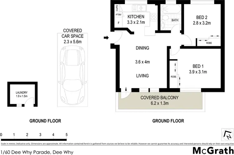 Floorplan of Homely apartment listing, 1/60 Dee Why Parade, Dee Why NSW 2099