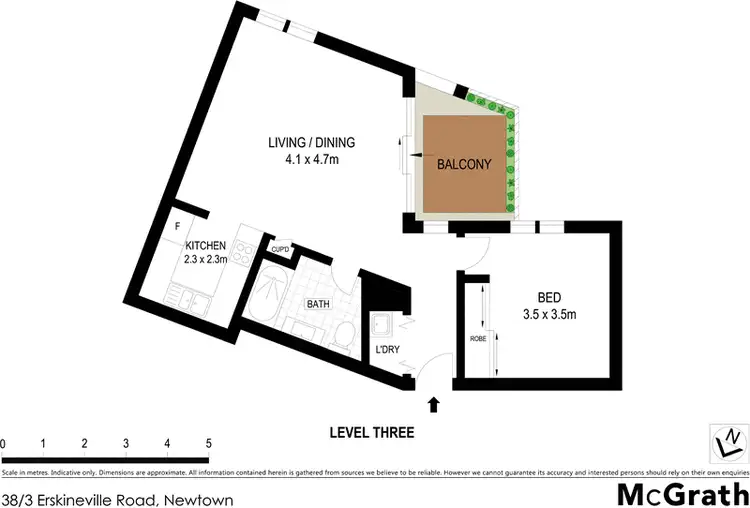 Floorplan of Homely apartment listing, 38/3 Erskineville Road, Newtown NSW 2042