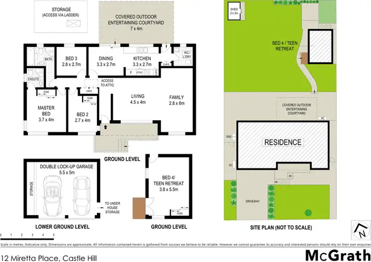 Floorplan of Homely house listing, 12 Miretta Place, Castle Hill NSW 2154