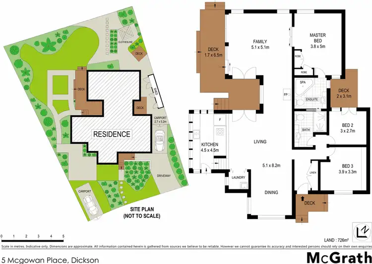 Floorplan of Homely house listing, 5 Mcgowan Place, Dickson ACT 2602
