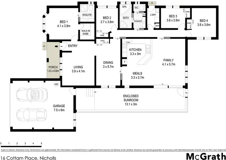 Floorplan of Homely house listing, 16 Cottam Place, Nicholls ACT 2913