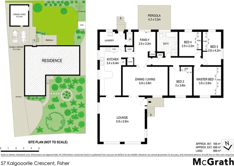 Floorplan of Homely house listing, 57 Kalgoorlie Crescent, Fisher ACT 2611