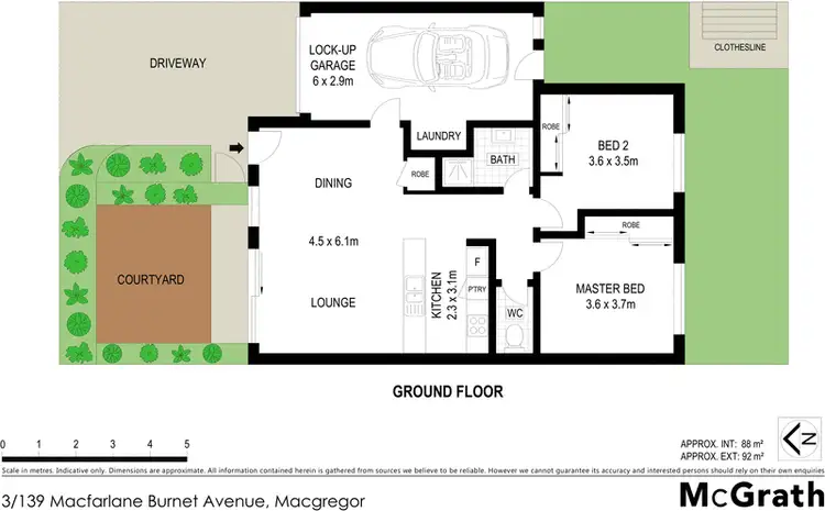 Floorplan of Homely townhouse listing, 3/139 Macfarlane Burnet Avenue, Macgregor ACT 2615