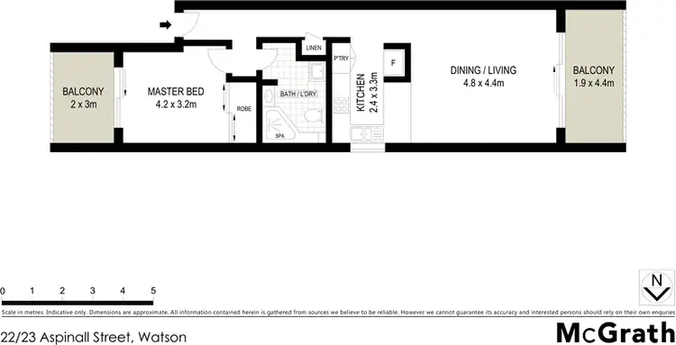 Floorplan of Homely apartment listing, 22/23 Aspinall Street, Watson ACT 2602