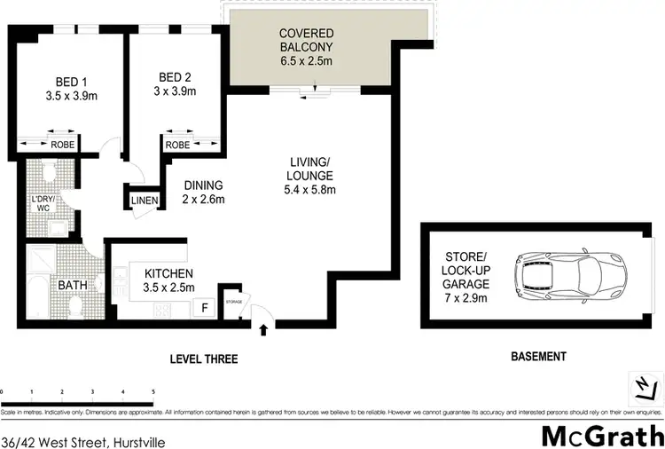 Floorplan of Homely apartment listing, 36/42 West Street, Hurstville NSW 2220