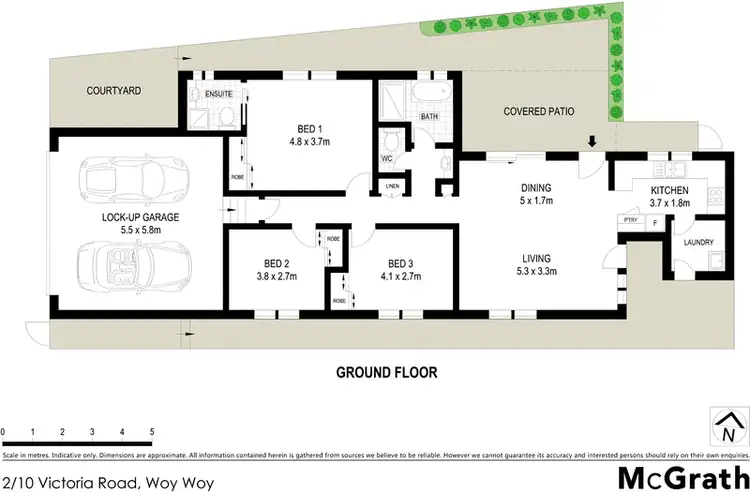 Floorplan of Homely villa listing, 2/10 Victoria Road, Woy Woy NSW 2256