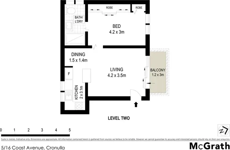 Floorplan of Homely apartment listing, 5/16 Coast Avenue, Cronulla NSW 2230