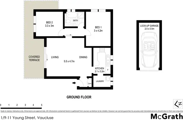 Floorplan of Homely apartment listing, 1/9 Young Street, Vaucluse NSW 2030