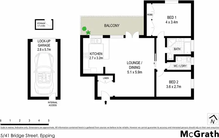 Floorplan of Homely apartment listing, 5/41 Bridge Street, Epping NSW 2121