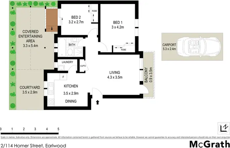Floorplan of Homely apartment listing, 2/114 Homer Street, Earlwood NSW 2206