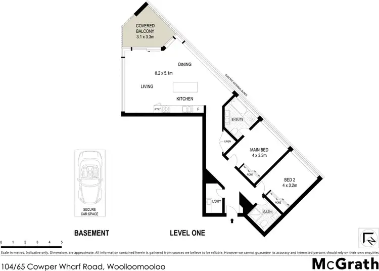 Floorplan of Homely apartment listing, 104/65 Cowper Wharf Road, Woolloomooloo NSW 2011