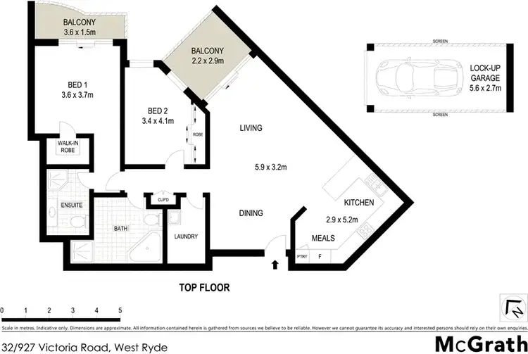 Floorplan of Homely apartment listing, 32/927 Victoria Road, West Ryde NSW 2114