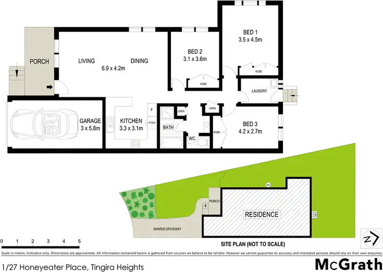 Floorplan of Homely townhouse listing, 1/27 Honeyeater Place, Tingira Heights NSW 2290