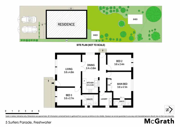 Floorplan of Homely house listing, 5 Surfers Parade, Freshwater NSW 2096