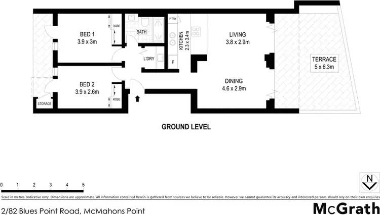 Floorplan of Homely apartment listing, 2/82 Blues Point Road, Mcmahons Point NSW 2060