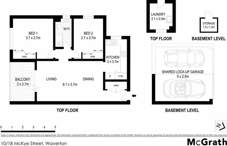 Floorplan of Homely apartment listing, 10/18 McKye Street, Waverton NSW 2060