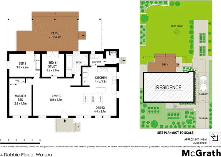 Floorplan of Homely house listing, 4 Dobbie Place, Watson ACT 2602
