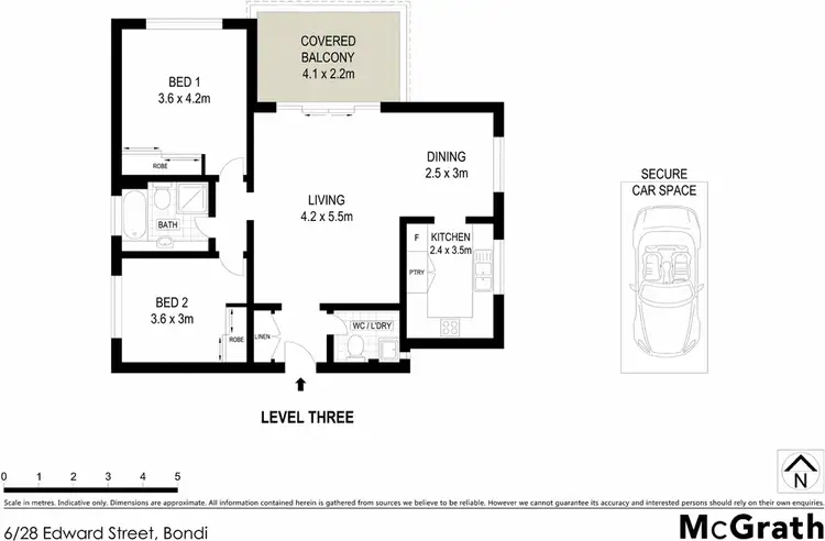 Floorplan of Homely apartment listing, 6/28 Edward Street, Bondi NSW 2026