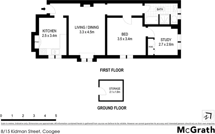 Floorplan of Homely apartment listing, 8/15 Kidman Street, Coogee NSW 2034