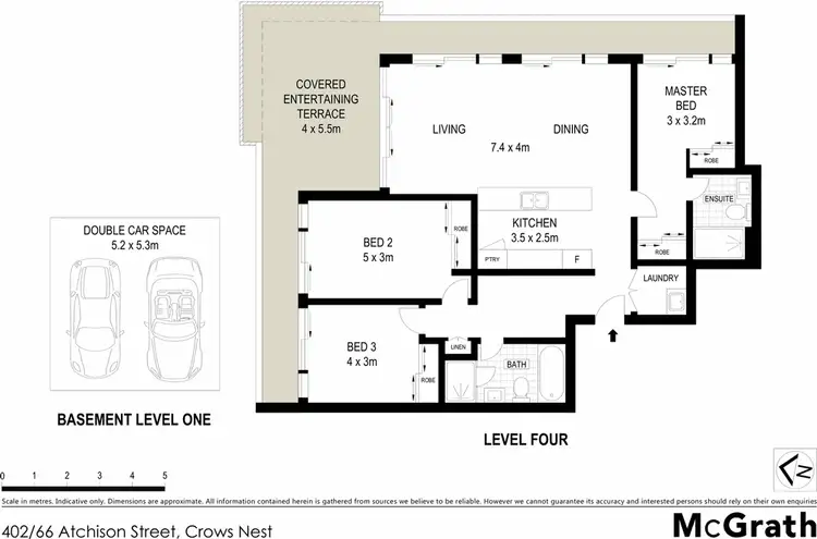 Floorplan of Homely apartment listing, 402/66 Atchison Street, Crows Nest NSW 2065
