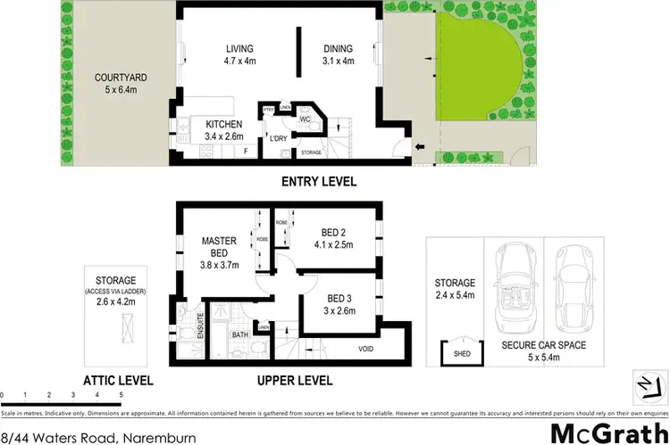 Floorplan of Homely townhouse listing, 8/44 Waters Road, Naremburn NSW 2065