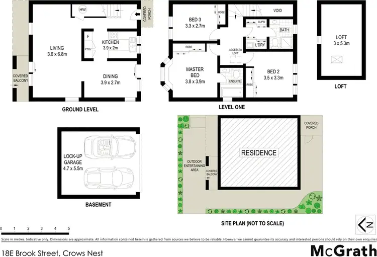 Floorplan of Homely townhouse listing, 18E Brook Street, Crows Nest NSW 2065