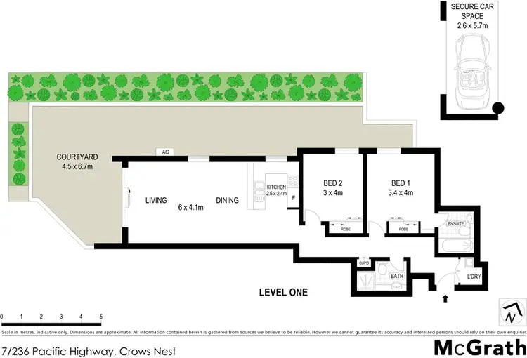 Floorplan of Homely apartment listing, 7/236 Pacific Highway, Crows Nest NSW 2065